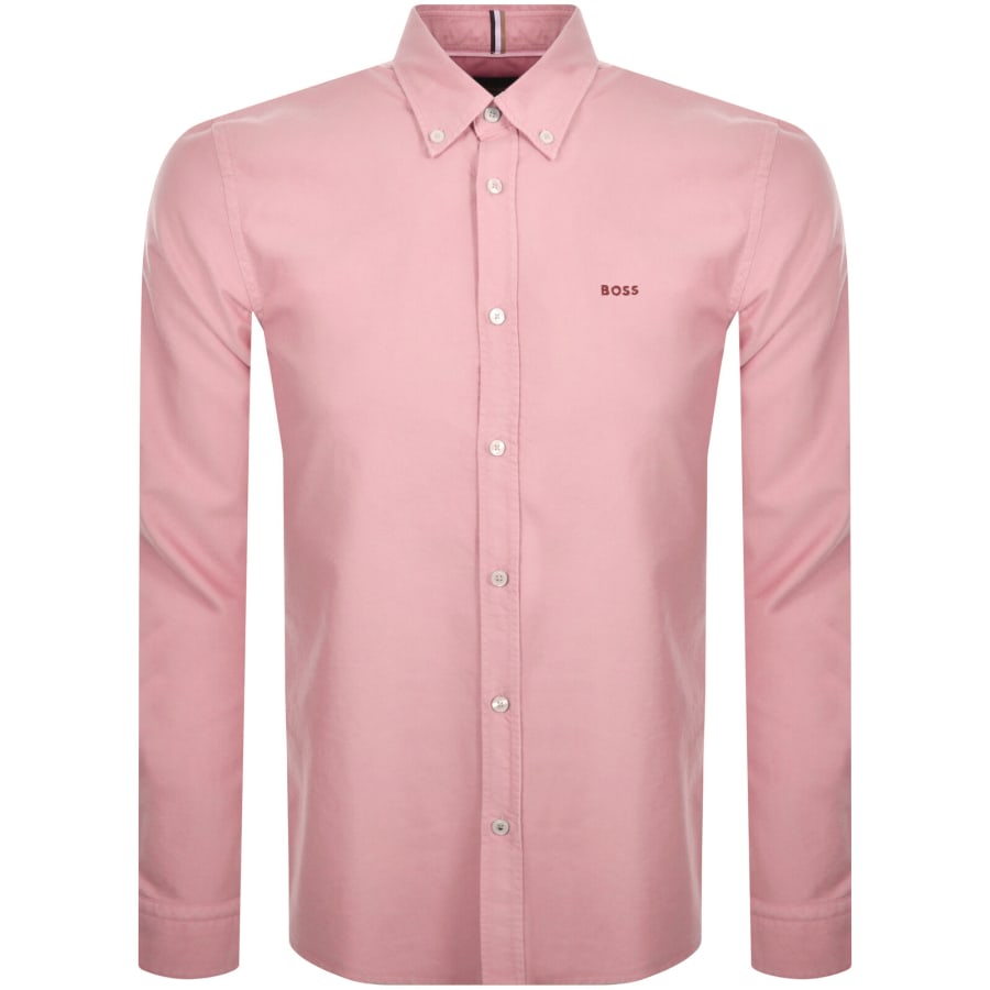 Hugo boss pink shirt clearance